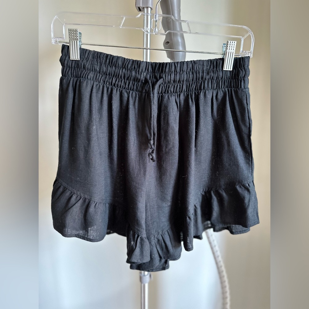 A New Day black Linen Blend Shorts. Size small. Worn once.